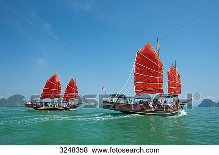 Stock Photo - Junks, Phang-Nga, Thailand . Fotosearch