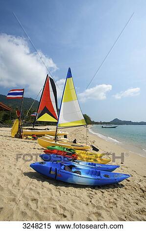 Kayaks at Lamai Beach, Ko Samui, Thailand View Large Photo Image Stock Photography - Kayaks at Lamai Beach, Ko Samui, Thailand . Fotosearch
