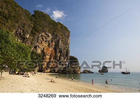 Stock Photo - Laem Phra Nang Beach, Krabi, Thailand . Fotosearch
