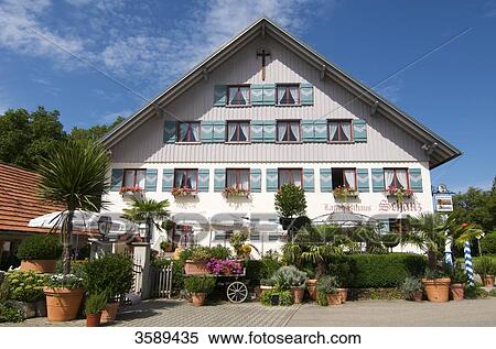 Landgasthof Schanz, Weissensberg, Lindau, Bavaria, Germany, Europe View Large Photo Image Stock Photography - Landgasthof Schanz, Weissensberg, Lindau, Bavaria, Germany, Europe . Fotosearch