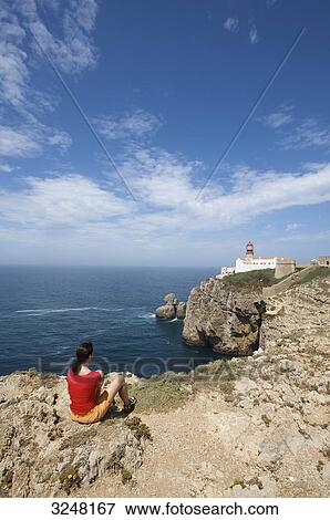 Stock Photo - Lighthouse, Cabo de Sao Vicente, Algarve, Portugal . Fotosearch