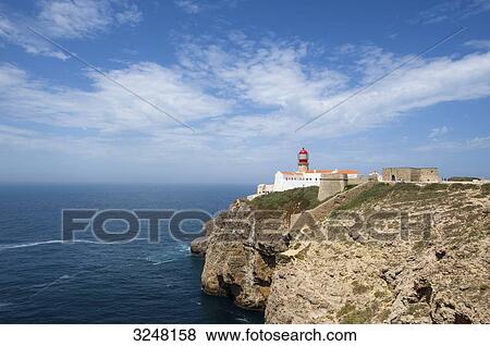 Stock Photo - Lihthouse, Cabo de Sao Vicente, Algarve, Portugal . Fotosearch