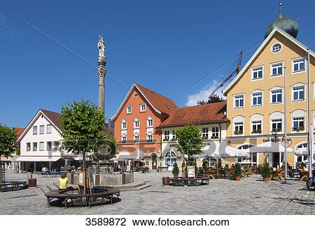 Marienplatz, Immenstadt im Allgaeu, Bavaria, Germany, Europe View Large Photo Image Stock Image - Marienplatz, Immenstadt im Allgaeu, Bavaria, Germany, Europe . Fotosearch