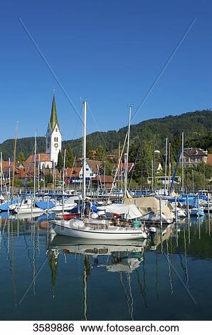 Stock Photograph - Marina, Sipplingen, Baden-Wuerttemberg, Germany, Europe . Fotosearch