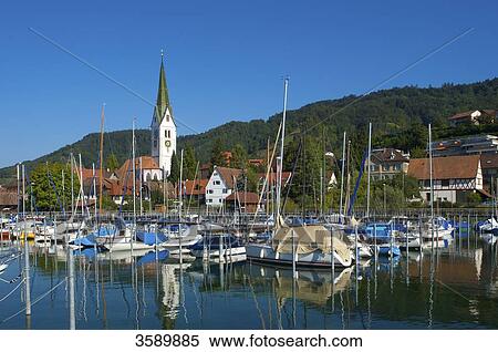 Stock Photography - Marina, Sipplingen, Baden-Wuerttemberg, Germany, Europe . Fotosearch