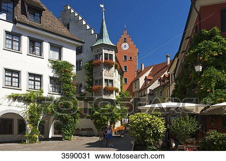 Market and Obertor, Meersburg, Baden-Wuerttemberg, Germany, Europe View Large Photo Image Stock Image - Market and Obertor, Meersburg, Baden-Wuerttemberg, Germany, Europe . Fotosearch