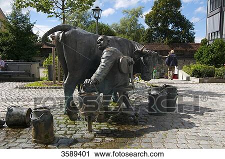 Melk-Brunnen, Isny im Allgaeu, Baden-Wuerttemberg, Germany, Europe View Large Photo Image Stock Image - Melk-Brunnen, Isny im Allgaeu, Baden-Wuerttemberg, Germany, Europe . Fotosearch