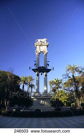 Monument in park, Los Jardines de Murillo, Seville, Andalusia, Spain View Large Photo Image Stock Image - Monument in park, Los Jardines de Murillo, Seville, Andalusia, Spain . Fotosearch