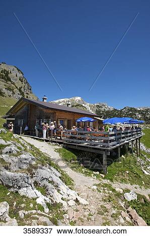 Stock Photo - Mountain hut at Gschoellkopf, Rofangebirge, Tyrol, Austria, Europe . Fotosearch