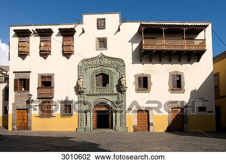 Museum in Las Palmas, Gran Canaria, Canary Islands, Spain, front view View Large Photo Image Stock Image - Museum in Las Palmas, Gran Canaria, Canary Islands, Spain, front view . Fotosearch