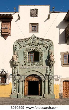 Museum in Las Palmas, Gran Canaria, Canary Islands, Spain, front view View Large Photo Image Stock Photo - Museum in Las Palmas, Gran Canaria, Canary Islands, Spain, front view . Fotosearch