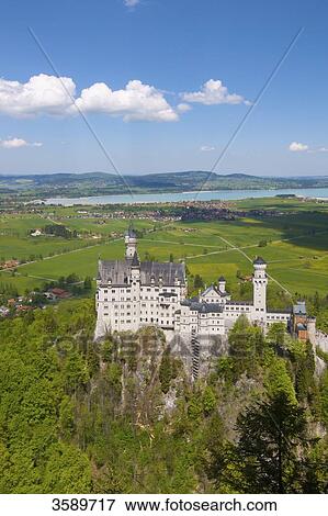 Neuschwanstein Castle and Forggensee, Bavaria, Germany, Europe View Large Photo Image Stock Photo - Neuschwanstein Castle and Forggensee, Bavaria, Germany, Europe . Fotosearch