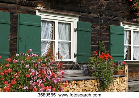 Stock Photography - Old house, Oberstdorf, Allgaeu, Bavaria, Germany, Europe . Fotosearch