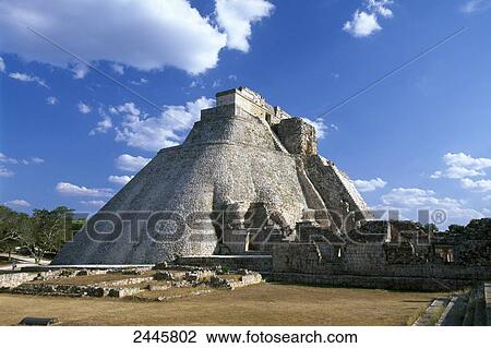 Old ruins of pyramid, Uxmal, Yucatan, Yucatan Peninsula, Mexico View Large Photo Image Stock Image - Old ruins of pyramid, Uxmal, Yucatan, Yucatan Peninsula, Mexico . Fotosearch