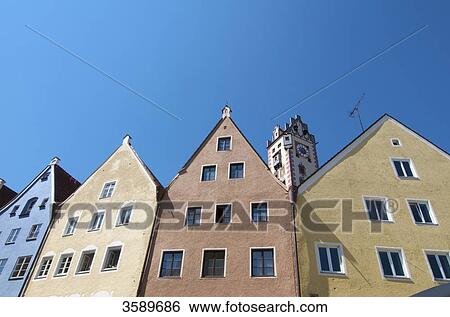 Old town and Hohes Schloss, Fuessen, Bavaria, Germany, Europe View Large Photo Image Stock Photograph - Old town and Hohes Schloss, Fuessen, Bavaria, Germany, Europe . Fotosearch