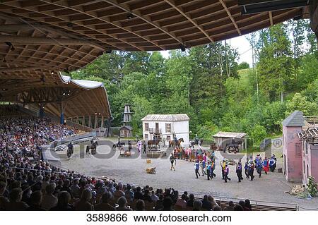 Stock Photograph - Open air theatre, Altusried, Allgaeu, Bavaria, Germany, Europe . Fotosearch