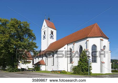 Parish Church St. Afra, Betzigau, Allgaeu, Bavaria, Germany, Europe View Large Photo Image Stock Photo - Parish Church St. Afra, Betzigau, Allgaeu, Bavaria, Germany, Europe . Fotosearch