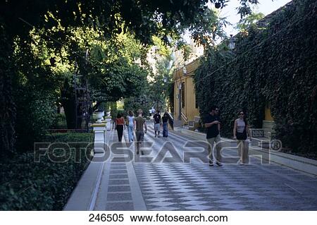 People walking near garden at dusk, Murillo Gardens, Seville, Seville Province, Andalusia, Spain View Large Photo Image Stock Photography - People walking near garden at dusk, Murillo Gardens, Seville, Seville Province, Andalusia, Spain . Fotosearch