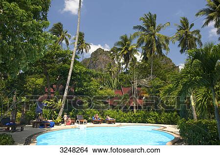 Pool, Ray Leh East Beach, Krabi, Thailand View Large Photo Image Picture - Pool, Ray Leh East Beach, Krabi, Thailand . Fotosearch