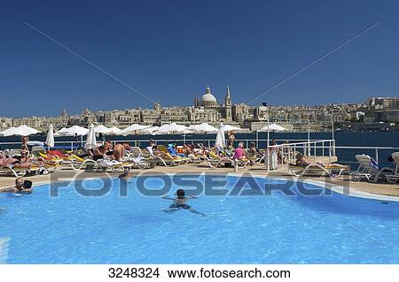 Pool, Sliema, Malta View Large Photo Image Picture - Pool, Sliema, Malta . Fotosearch