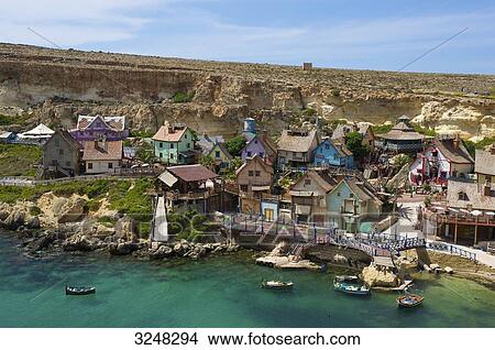Picture - Popeye Village, Malta . Fotosearch