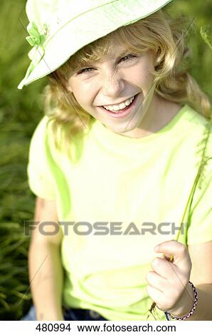 Picture - Portrait of girl smiling . Fotosearch