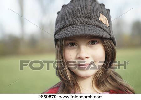 Stock Photo - Portrait of girl smiling . Fotosearch