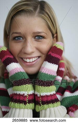 Portrait of teenage girl smiling View Large Photo Image Stock Photography - Portrait of teenage girl smiling . Fotosearch