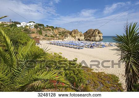 Stock Photo - Praia dos Tres Irmaos, Algarve, Portugal . Fotosearch