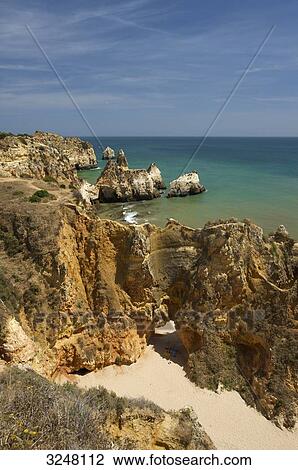 Praia dos Tres Irmaos, Alvor, Algarve, Portugal View Large Photo Image Stock Image - Praia dos Tres Irmaos, Alvor, Algarve, Portugal . Fotosearch