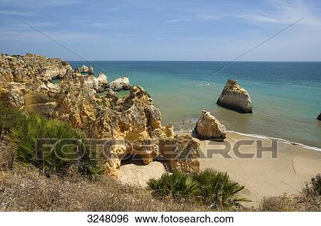 Praia dos Tres Irmaos, Alvor, Algarve, Portugal View Large Photo Image Stock Photograph - Praia dos Tres Irmaos, Alvor, Algarve, Portugal . Fotosearch