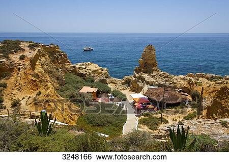 Restaurant, Algar Seco, Algarve, Portugal View Large Photo Image Stock Photograph - Restaurant, Algar Seco, Algarve, Portugal . Fotosearch