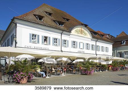 Stock Photo - Restaurant, Überlingen, Baden-Wuerttemberg, Germany, Europe . Fotosearch