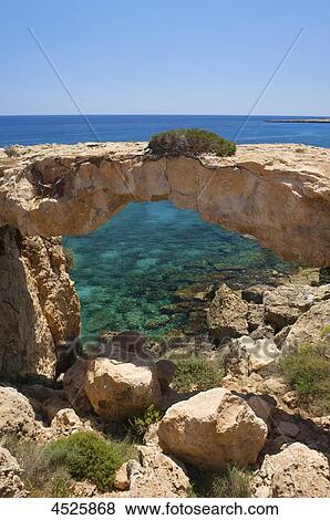Rock arch, Cap Greco, Ayia Napa, Cyprus, Europe View Large Photo Image Stock Photo - Rock arch, Cap Greco, Ayia Napa, Cyprus, Europe . Fotosearch