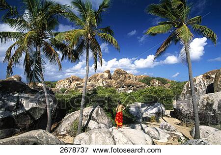 Stock Photo - Rocks on coast, The Baths, Virgin Gorda, British Virgin Islands . Fotosearch