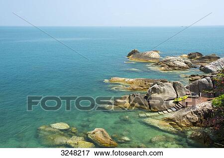 Stock Photo - Rocky coast, Coral Cove, Ko Samui, Thailand . Fotosearch