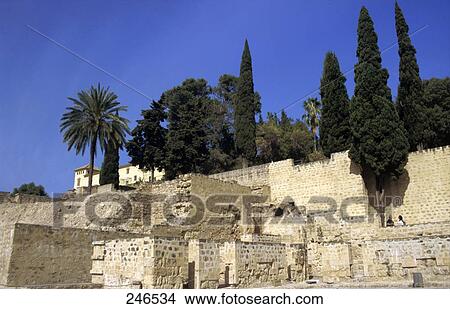 Ruins of castle, Portico de Medina Azahara, Medina Azahara, Cordoba, Andalusia, Spain View Large Photo Image Picture - Ruins of castle, Portico de Medina Azahara, Medina Azahara, Cordoba, Andalusia, Spain . Fotosearch