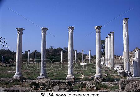 Ruins of columns, Salamis, Cyprus View Large Photo Image Picture - Ruins of columns, Salamis, Cyprus . Fotosearch