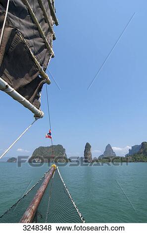 Stock Photo - Sailing boat, Phang-Nga, Thailand . Fotosearch