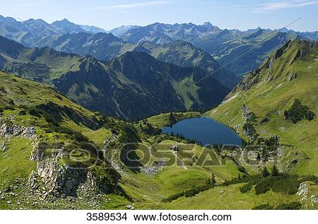 Seealpsee, Nebelhorn, Allgaeu Alps, Bavaria, Germany, Europe View Large Photo Image Picture - Seealpsee, Nebelhorn, Allgaeu Alps, Bavaria, Germany, Europe . Fotosearch