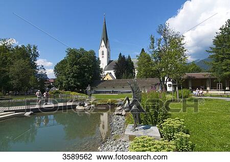 Spa gardens and church, Oberstdorf, Bavaria, Germany, Europe View Large Photo Image Stock Image - Spa gardens and church, Oberstdorf, Bavaria, Germany, Europe . Fotosearch