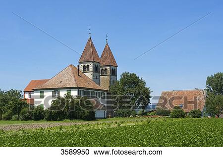 Stock Image - St. Peter and Paul, Insel Reichenau, Baden-Wuerttemberg, Germany, Europe . Fotosearch