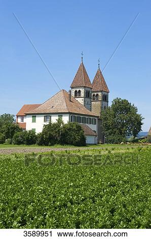 Stock Image - St. Peter and Paul, Insel Reichenau, Baden-Wuerttemberg, Germany, Europe . Fotosearch