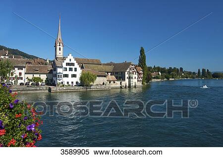 Stein am Rhein, Kanton Schaffhausen, Switzerland, Europe View Large Photo Image Stock Photography - Stein am Rhein, Kanton Schaffhausen, Switzerland, Europe . Fotosearch