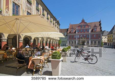Stock Photography - Steuerhaus und Grosszunft, Memmingen, Bavaria, Germany, Europe . Fotosearch