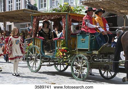 Stock Image - Taenzelfest, Kaufbeuren, Bavaria, Germany, Europe . Fotosearch