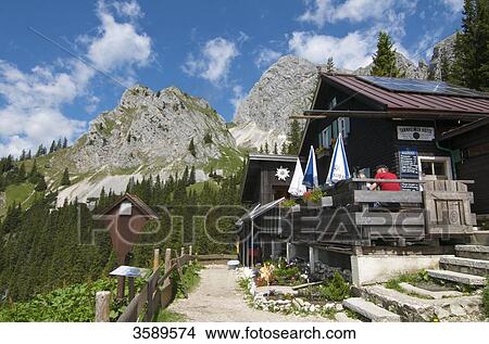 Tannheim hut, Tannheim Mountains, Tyrol, Austria, Europe View Large Photo Image Picture - Tannheim hut, Tannheim Mountains, Tyrol, Austria, Europe . Fotosearch
