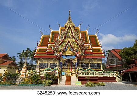 Stock Image - Temple, Bo Phut, Ko Samui, Thailand . Fotosearch