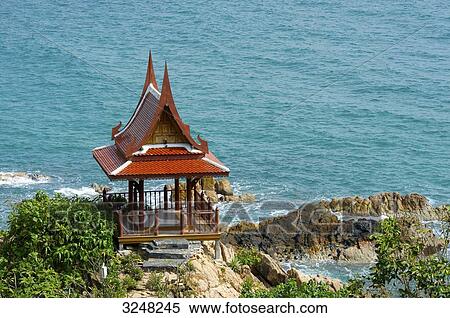 Temple, Choeng Mon Bay, Ko Samui, Thailand View Large Photo Image Stock Photography - Temple, Choeng Mon Bay, Ko Samui, Thailand . Fotosearch