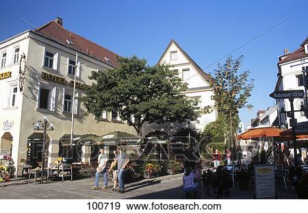 Tourists at market in town, Bayreuth, Bavaria, Germany View Large Photo Image Stock Photo - Tourists at market in town, Bayreuth, Bavaria, Germany . Fotosearch